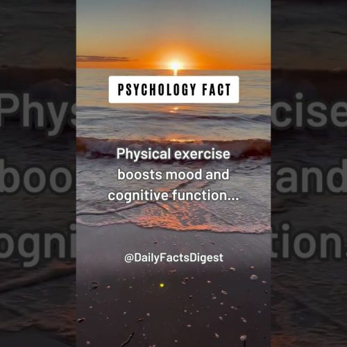 Physical exercise boosts mood and cognitive function. | Psyc…